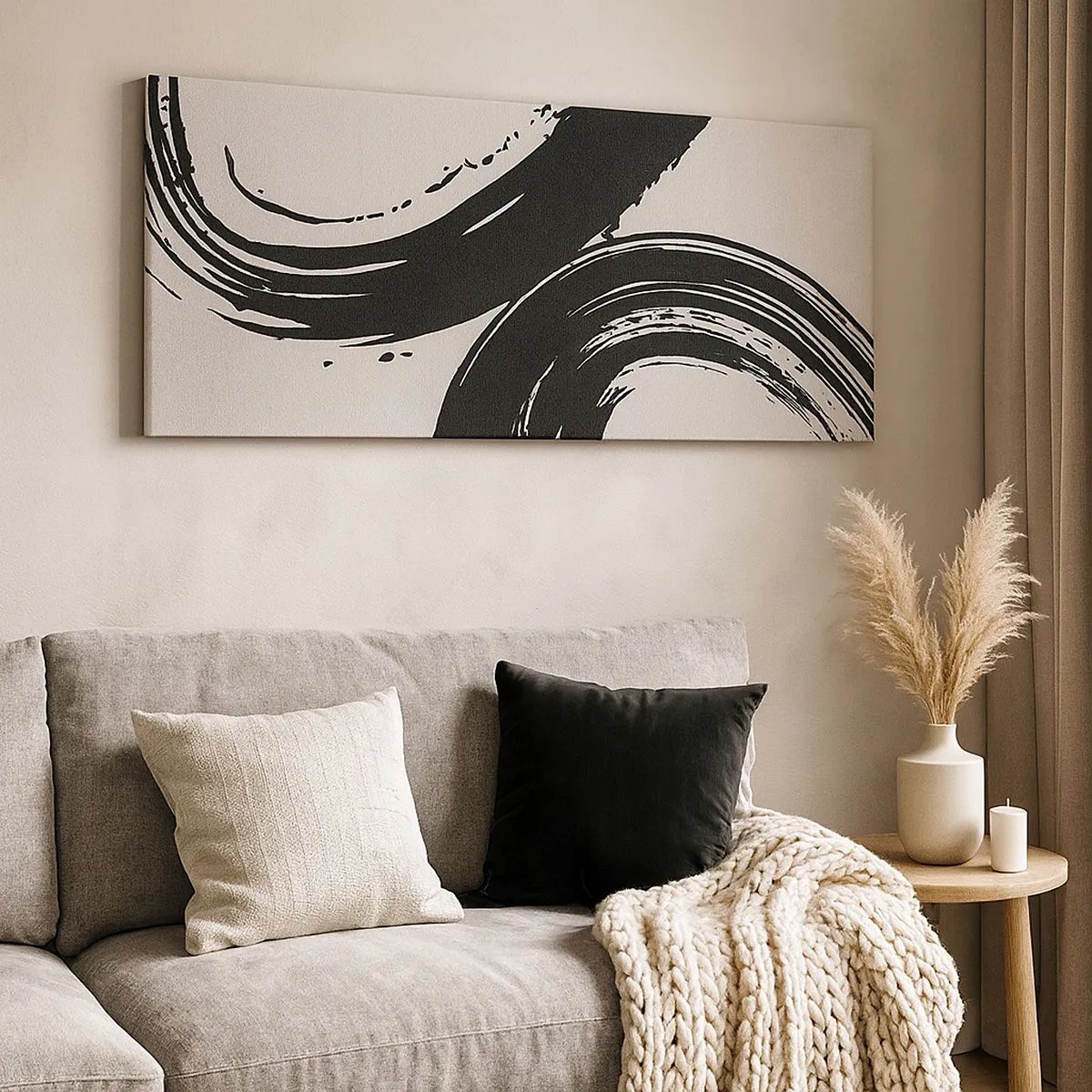 Quadro em tela - Varrer e circular - 100x40 cm