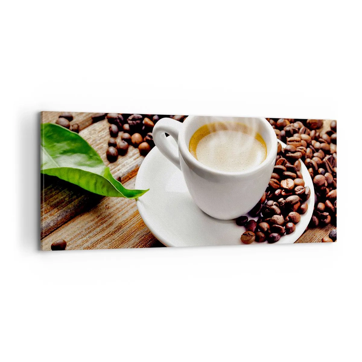 Quadro em tela - Pausa para um café - 100x40 cm