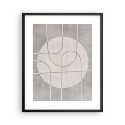 Pôster com moldura preta - Circular e direto - 40x50 cm