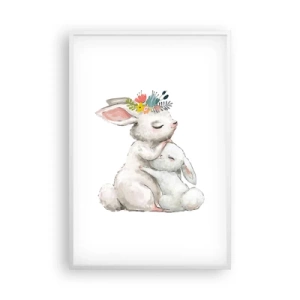 Pôster em moldura branca - Nada melhor do que amor de mãe - 61x91 cm