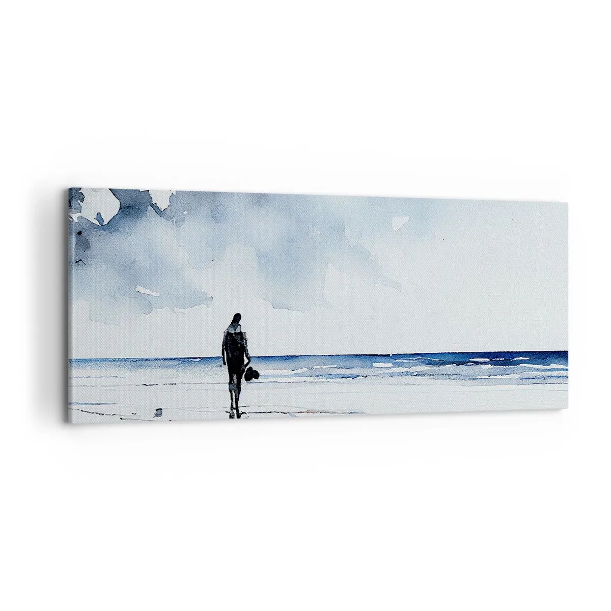 Quadro em tela - Conversa com o mar - 100x40 cm