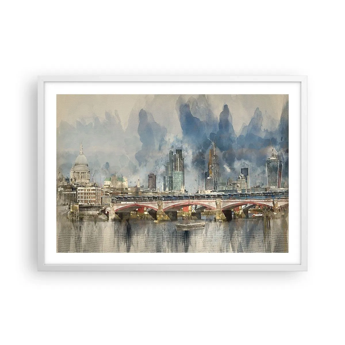 Pôster em moldura branca - Londres em toda a sua glória - 70x50 cm