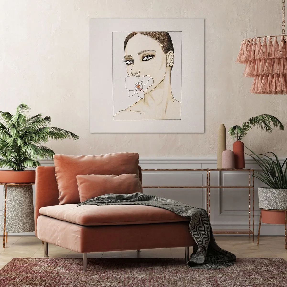 Quadro em tela - Símbolo de elegância e beleza - 40x40 cm