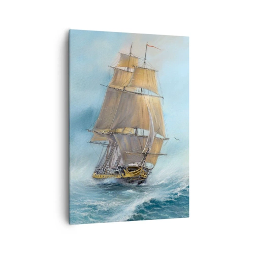 Quadro em tela - Correndo sobre as ondas - 70x100 cm