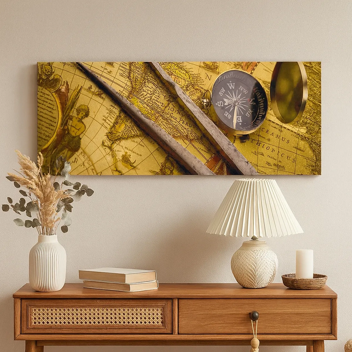 Quadro em tela - Onde estão esses tesouros? - 30x30 cm