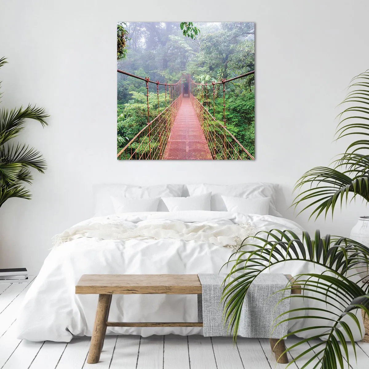 Quadro em tela - Suspenso acima das copas - 30x30 cm