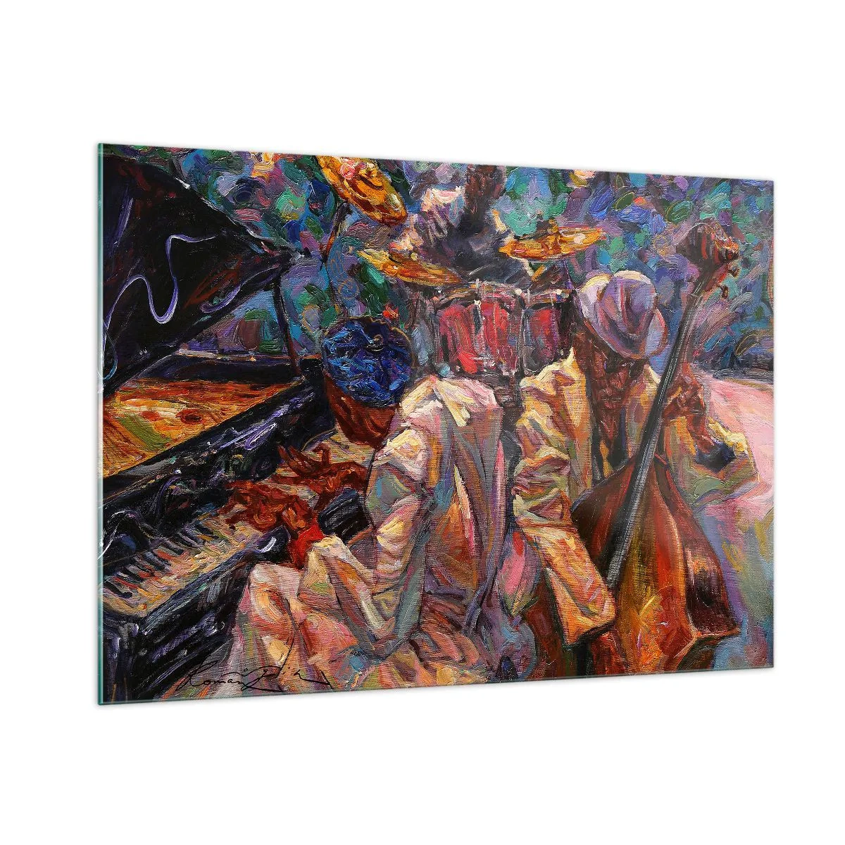 Quadro em vidro - Num só ritmo - 100x70 cm