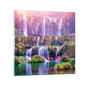 Quadro em vidro - Escadas para o céu - 30x30 cm