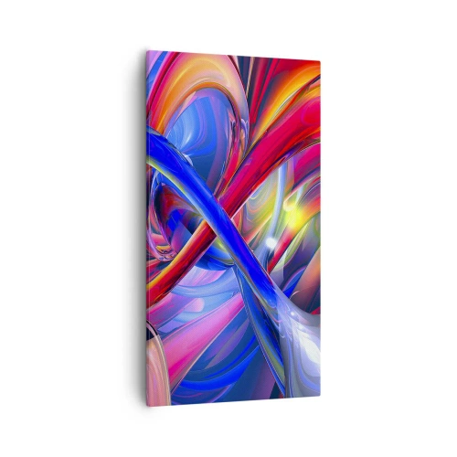 Quadro em tela - Dança das cores - 55x100 cm