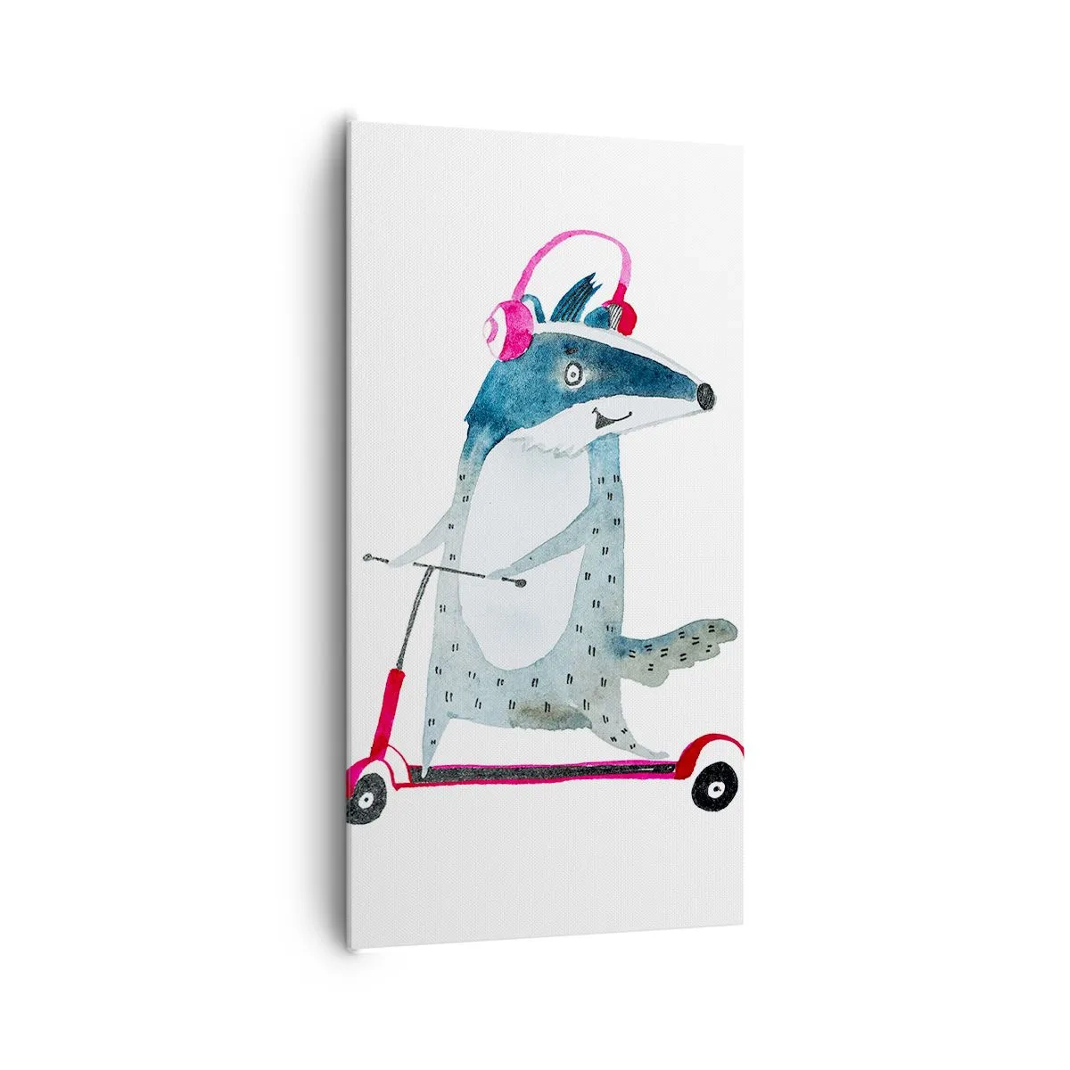 Quadro em tela - A alegria do texugo - 65x120 cm