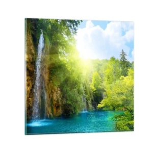 Quadro em vidro - Deve ser o Éden - 40x40 cm