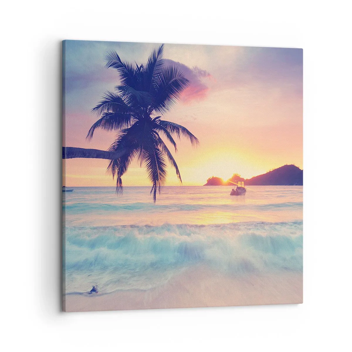 Quadro em tela - Noite na baía - 50x50 cm