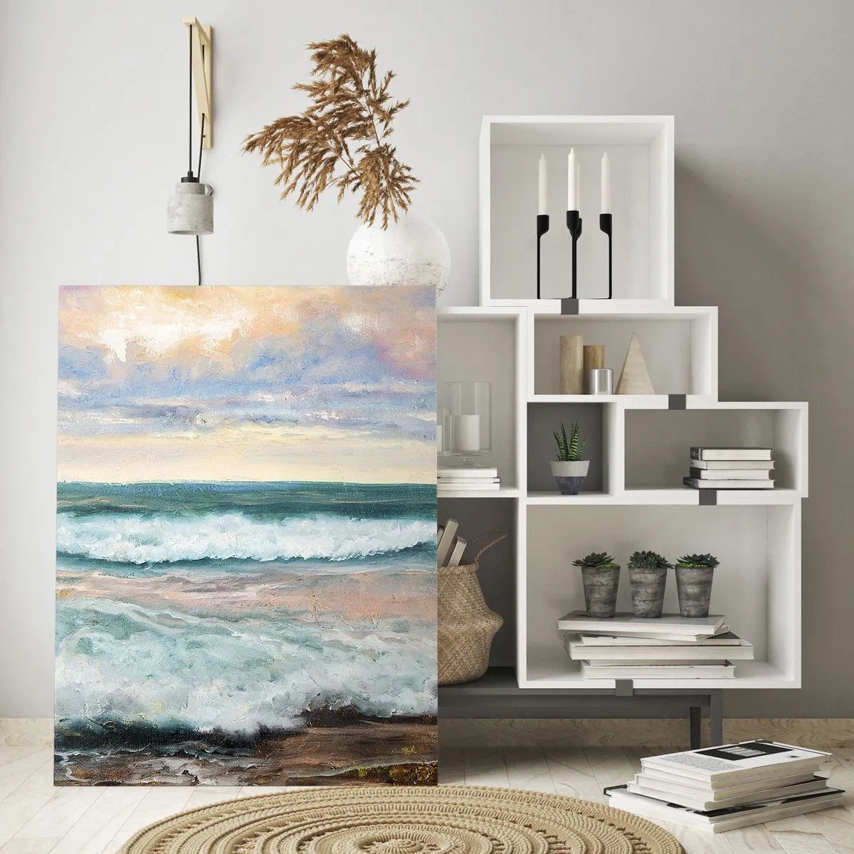 Quadro em vidro - Aqui suavizas a alma - 50x70 cm