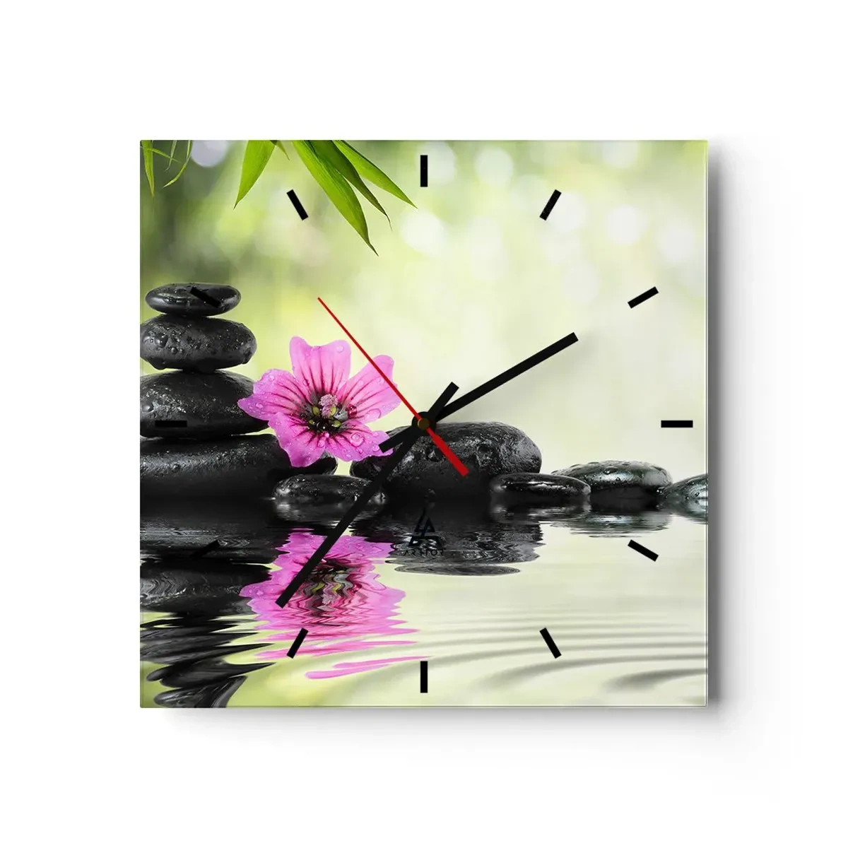 Relógio de parede - Relógio em vidro - Tempo para a alma - 30x30 cm