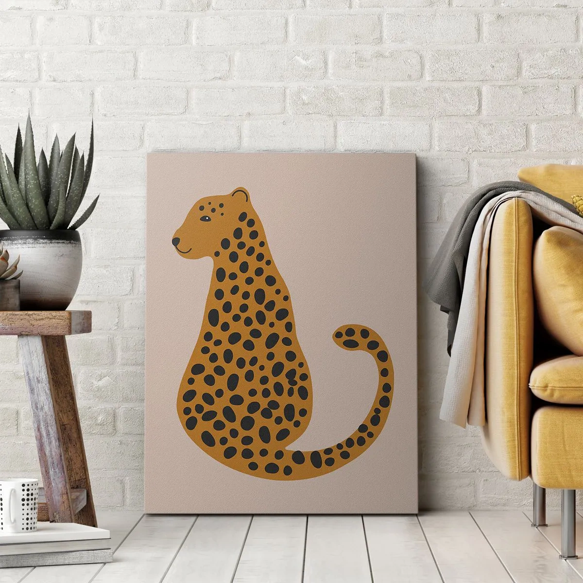 Quadro em tela - A estampa de leopardo está na moda - 45x80 cm