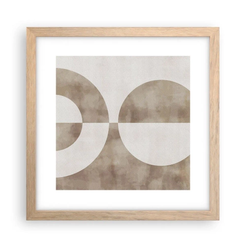 Pôster com moldura de carvalho claro - Semelhanças e diferenças - 30x30 cm
