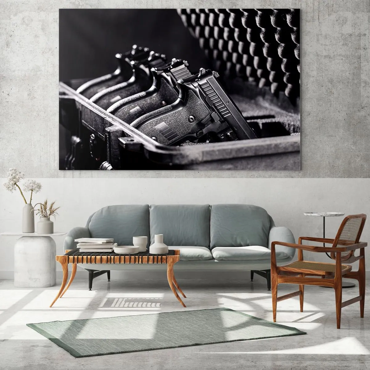 Quadro em vidro - Desporto masculino - 100x70 cm