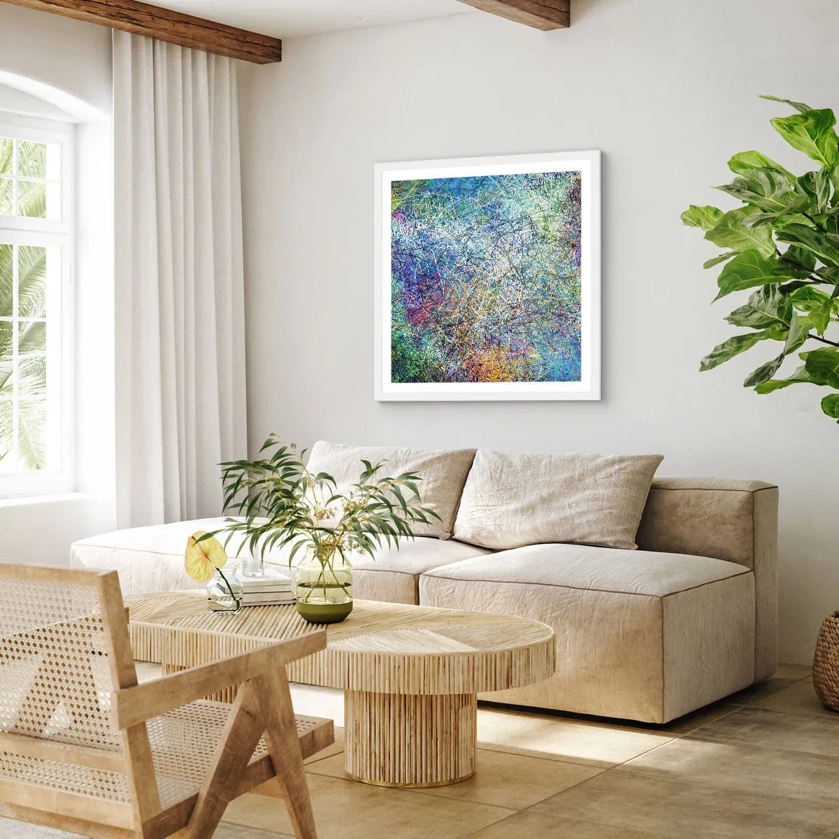 Pôster em moldura branca - Não é assim tão simples - 40x40 cm