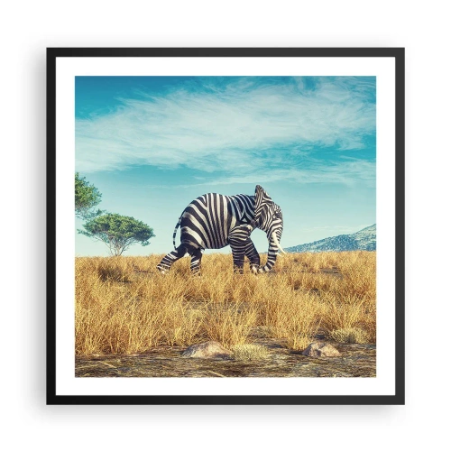 Pôster com moldura preta - Cinza não está mais na moda - 60x60 cm