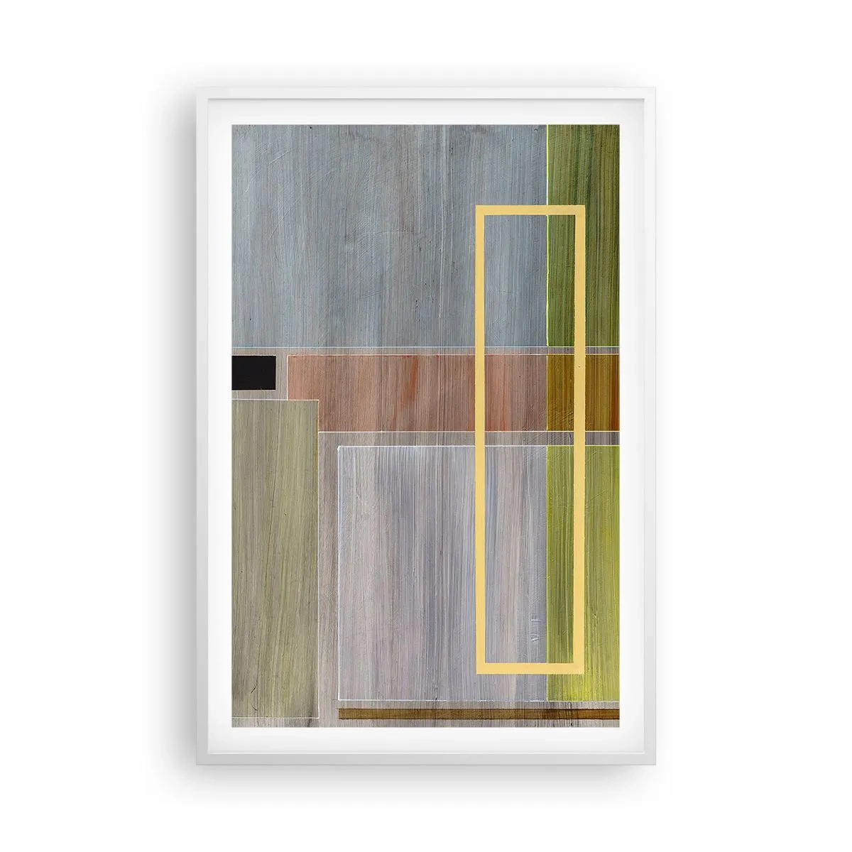 Pôster em moldura branca - Simples e calmo - 61x91 cm