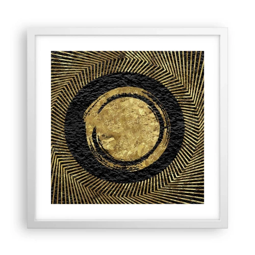 Pôster em moldura branca - Composição glamourosa - 40x40 cm