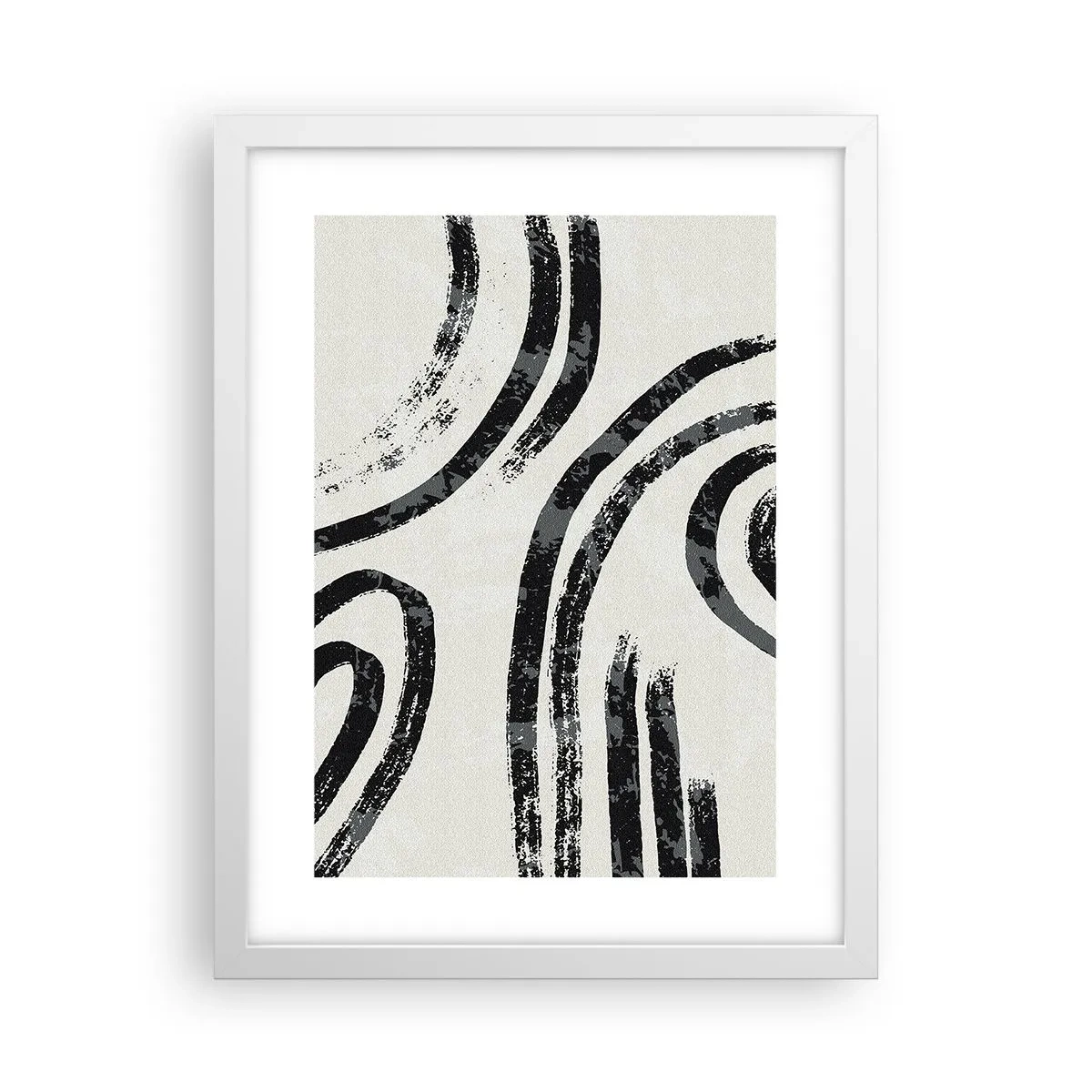 Pôster em moldura branca - Meio parado - 30x40 cm