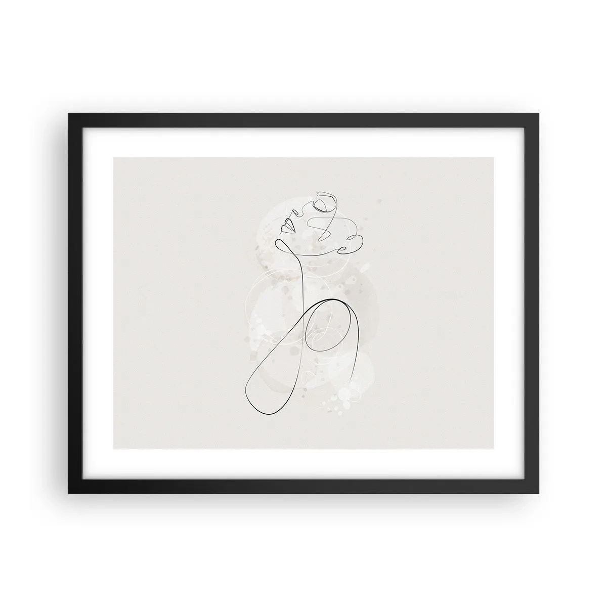 Pôster com moldura preta - O espiral de beleza - 50x40 cm