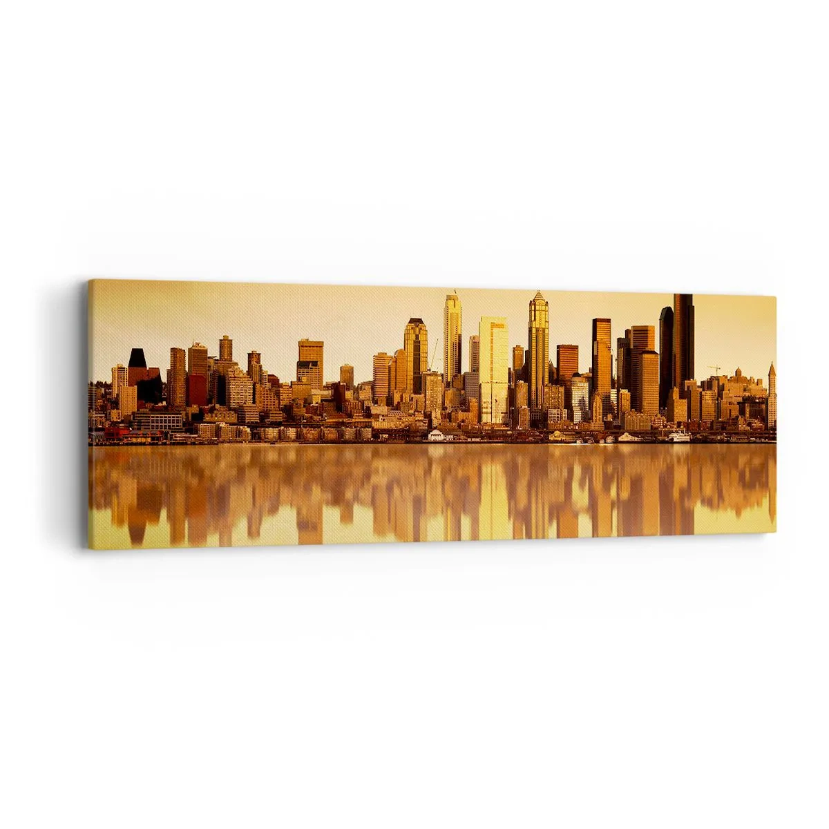 Quadro em tela - Silêncio da metrópole - 90x30 cm