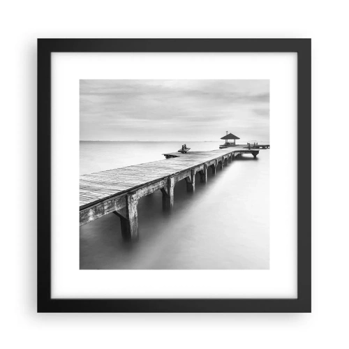 Pôster com moldura preta - Para longe - 30x30 cm