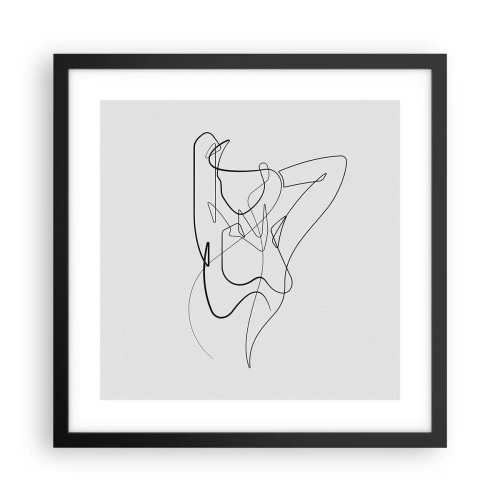 Pôster com moldura preta - Que tipo de pessoa é realmente... - 40x40 cm
