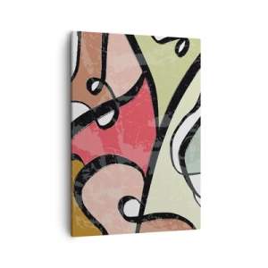 Quadro em tela - Piruetas entre cores - 50x70 cm