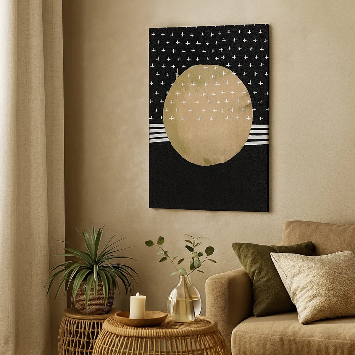 Quadro em tela - Composição: bandeira da galáxia - 50x70 cm