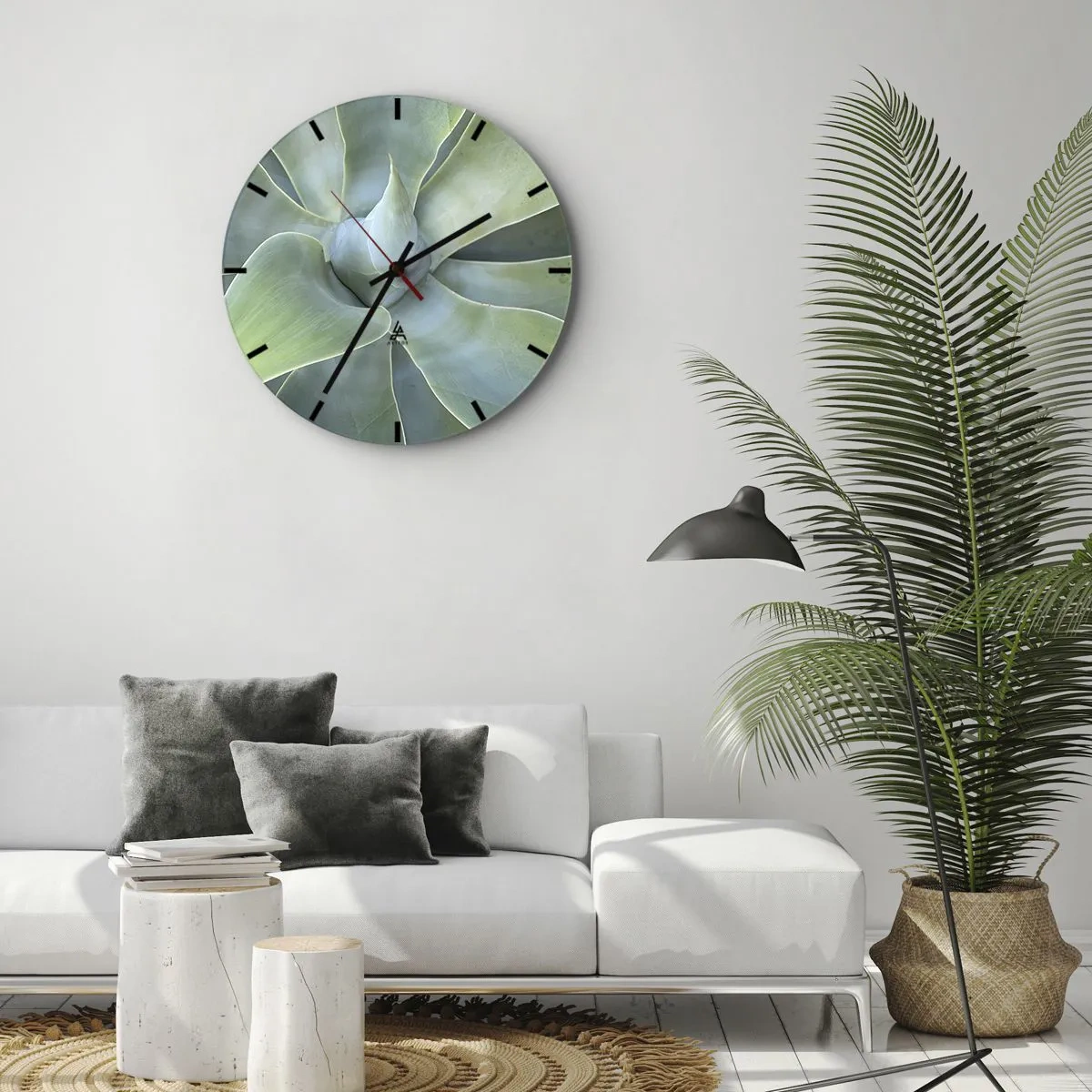 Relógio de parede - Relógio em vidro - O nascimento da vegetação - 40x40 cm