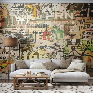 Papel de Parede Premium Sand - O caos - Grafite, Mural, Pedaço - 100x70 cm