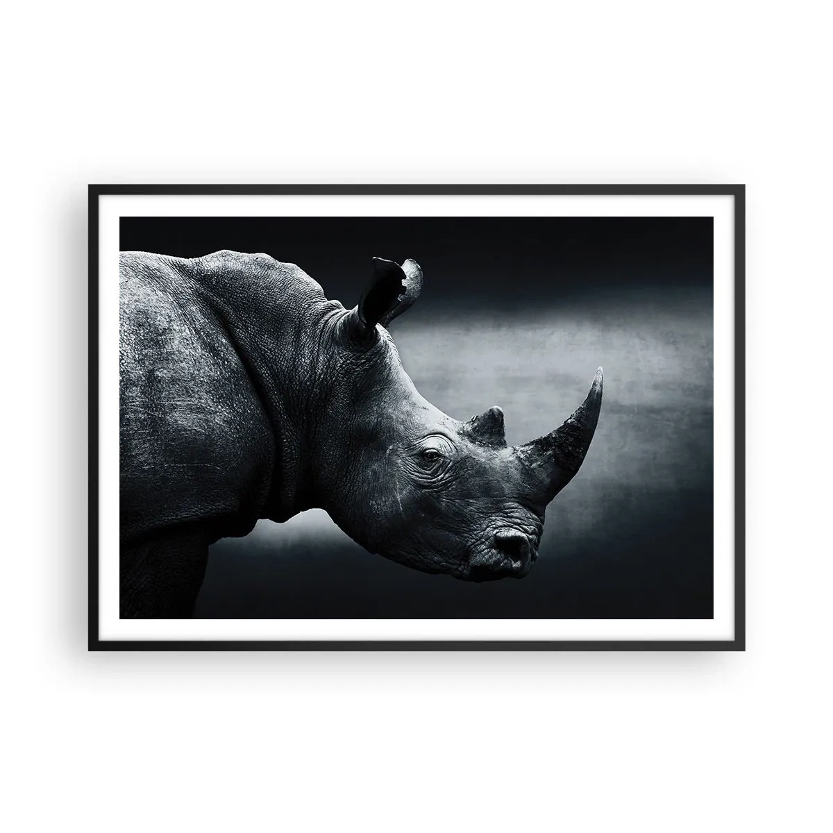 Pôster com moldura preta - Perfil direito - 100x70 cm