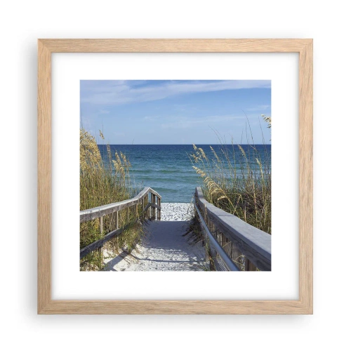 Pôster com moldura de carvalho claro - Ao sol, ao vento - 30x30 cm
