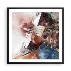 Pôster com moldura preta - E o que acha? - 60x60 cm