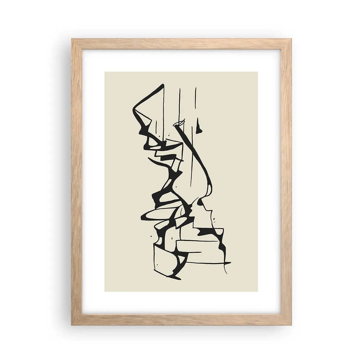 Pôster com moldura de carvalho claro - Talvez uma paisagem - 30x40 cm