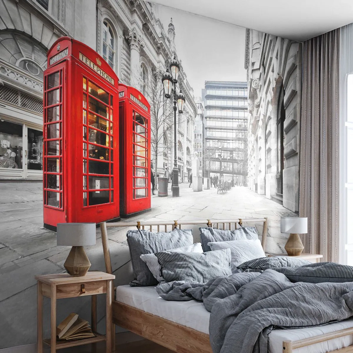Papel de Parede Premium Sand - Bem-vindo a Londres - Cidades, Londres, Arquitetura - 100x70 cm