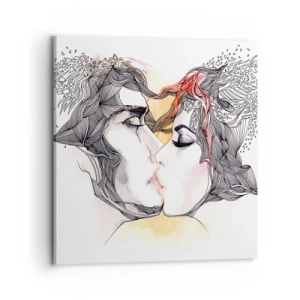 Quadro em tela - O mundo não existe - 70x70 cm