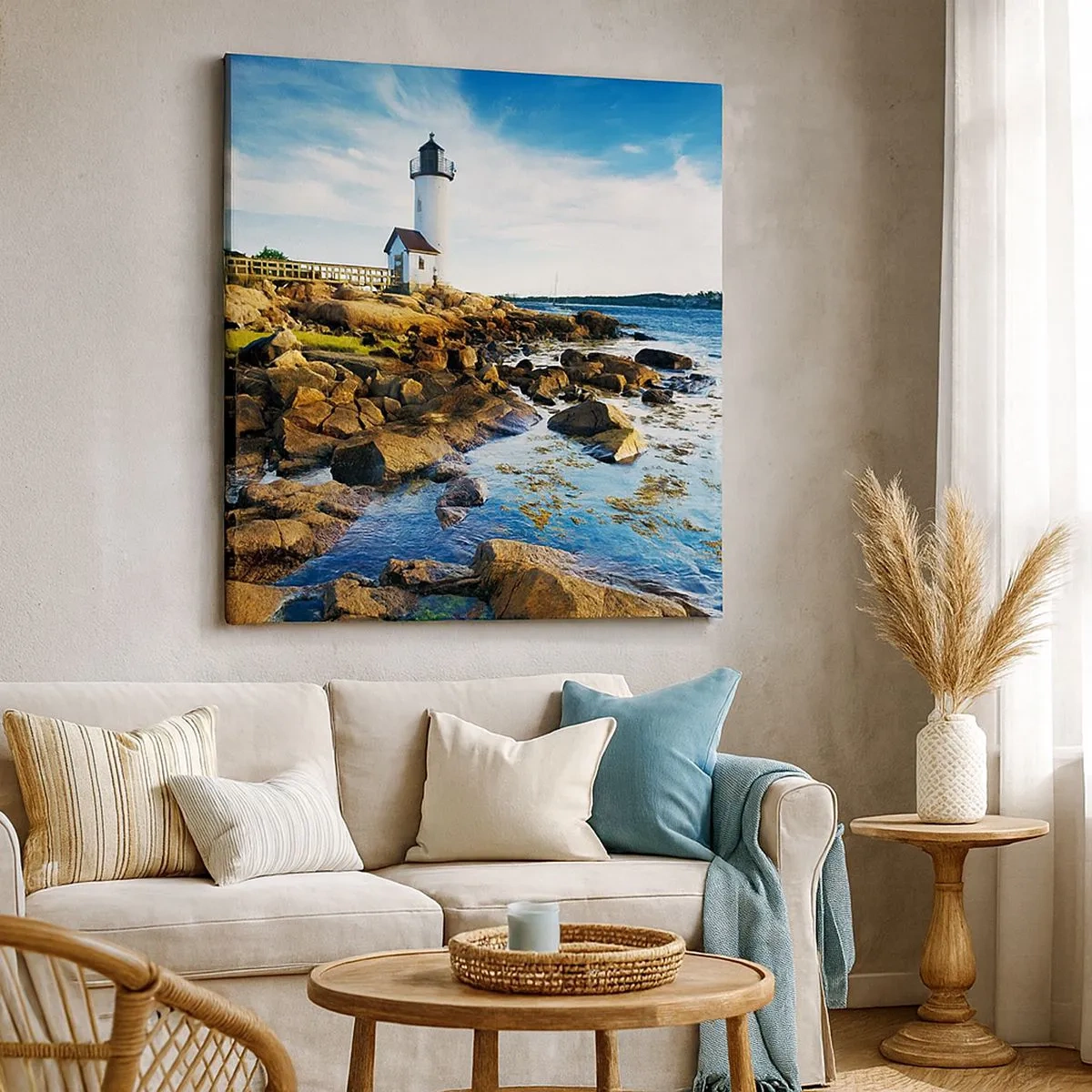 Quadro em tela - Voltem bem, estou à espera - 30x30 cm