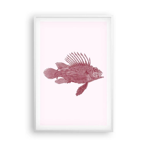 Pôster em moldura branca - Um habitante de águas exóticas - 61x91 cm