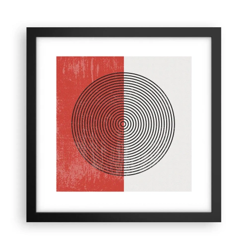 Pôster com moldura preta - Direto ao ponto - 30x30 cm