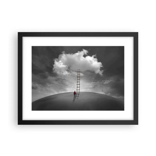 Pôster com moldura preta - Tudo é possível - 40x30 cm