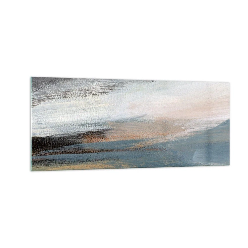 Quadro em vidro - Abstração: paisagem do norte - 100x40 cm