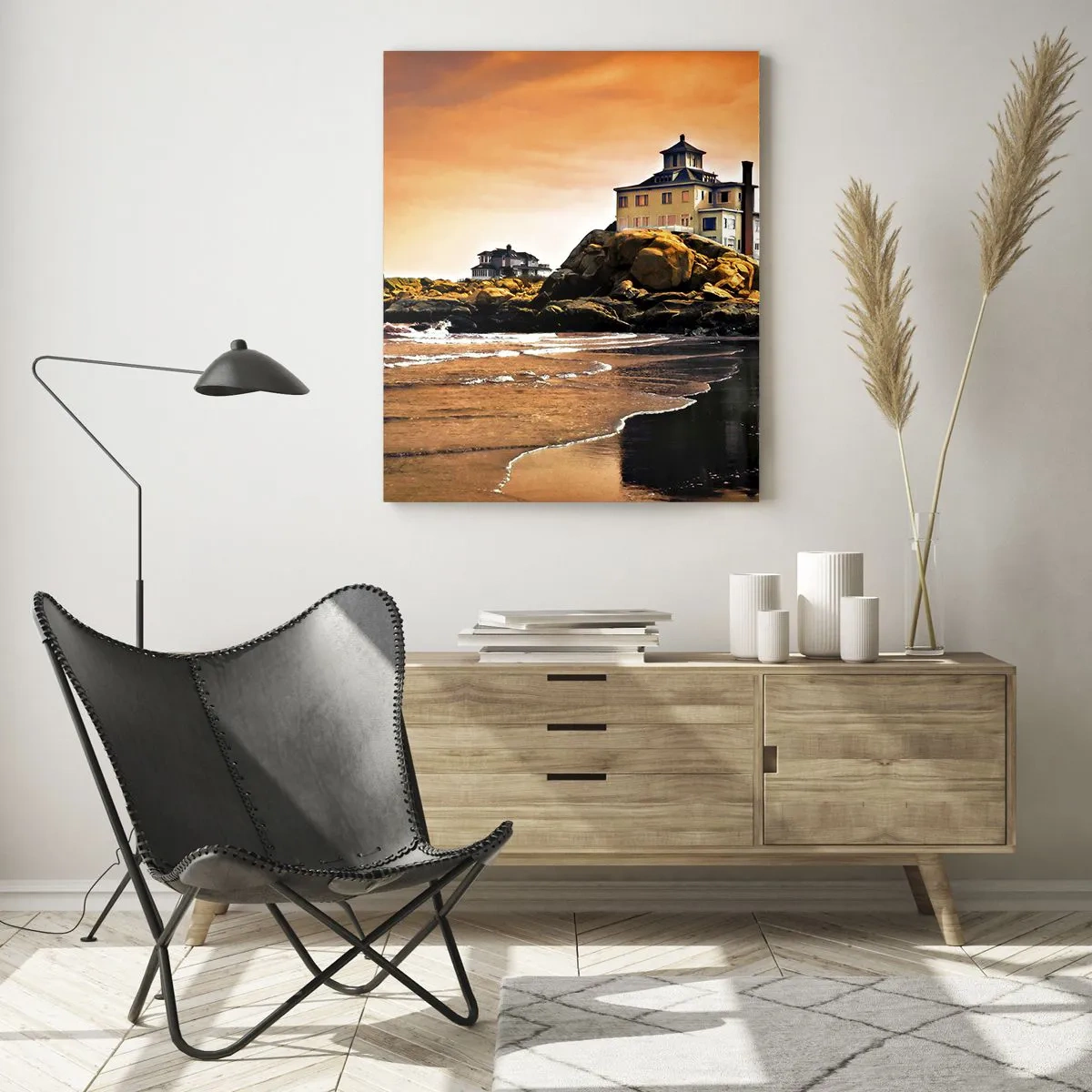 Quadro em vidro - Elegância da Costa Oeste - 50x70 cm