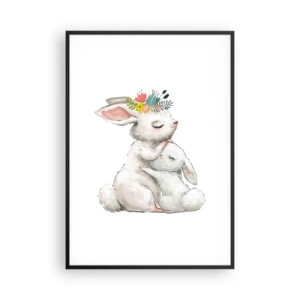 Pôster com moldura preta - Nada melhor do que amor de mãe - 70x100 cm