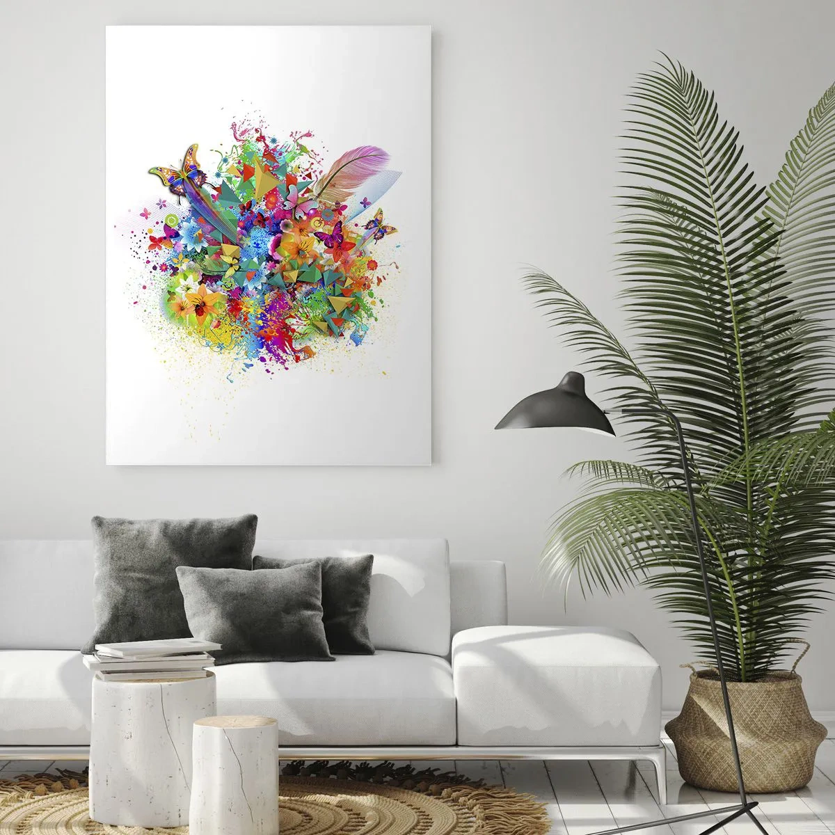 Quadro em vidro - Um ramo de alegria - 50x70 cm