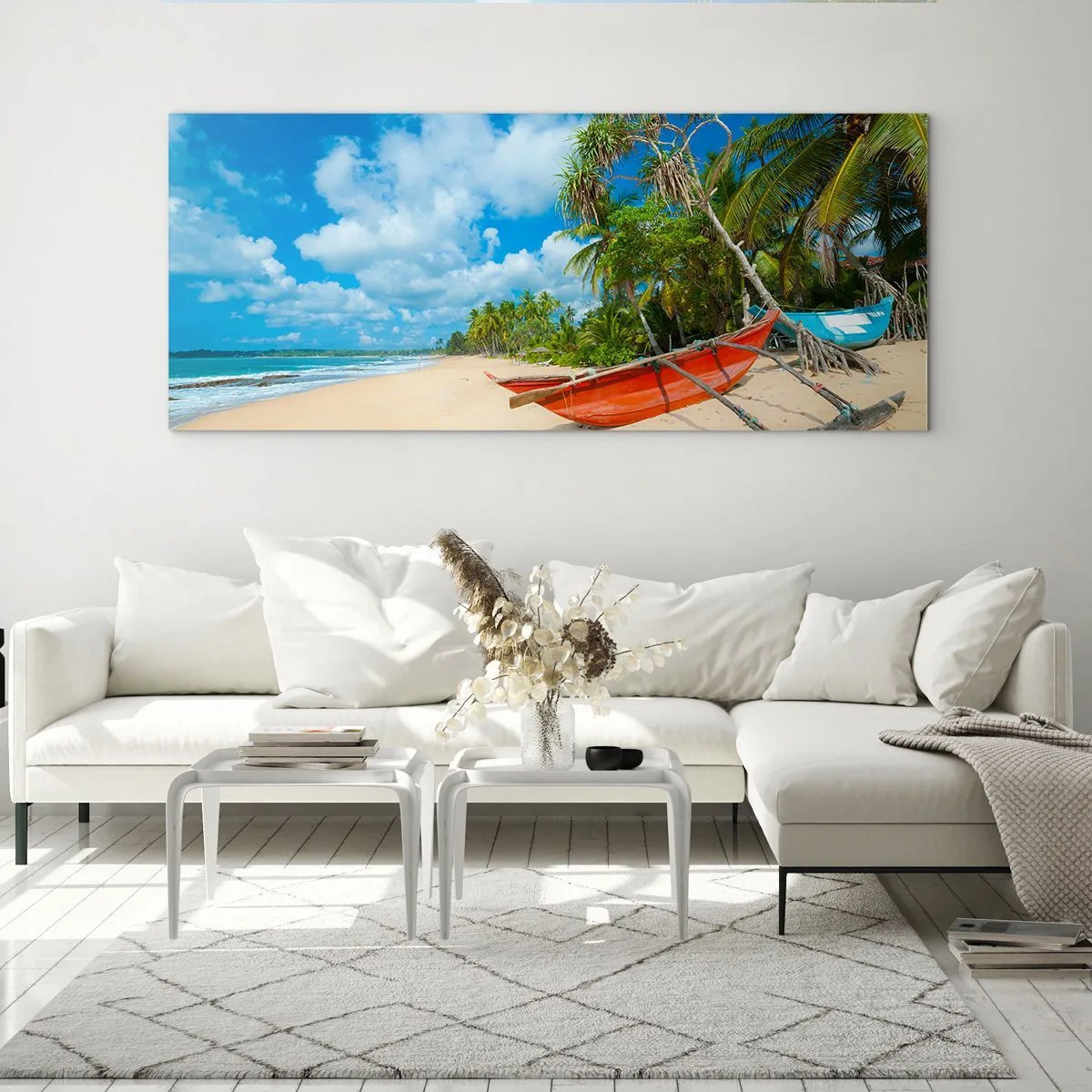 Quadro em vidro - O encanto dos trópicos - 90x30 cm