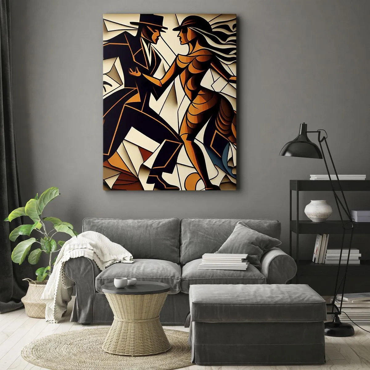 Quadro em tela - Dança de paixão e paixão - 50x70 cm